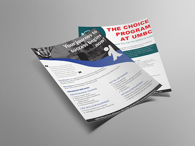 Flyers for the Choice Program at UMBC branding identity design illustration print design ui visual deisgn