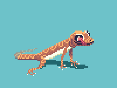 Gecko animal illustration pixel art