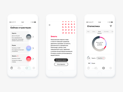 Feelz App🌈 app concept future health ios ios app design minimal mobile tracker ui white
