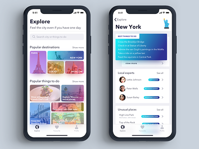 Travel app for iPhone X app gradient interface ios iphone iphonex mobile mobileapp travel ui ux