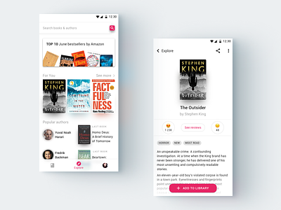 Books app📚 android app book books clean concept mobile simple ui ux