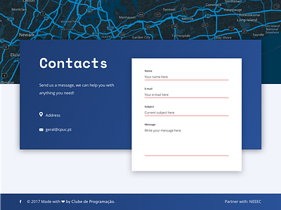 Contacts Form contact contacts essencial form gradient grid map shadow simple