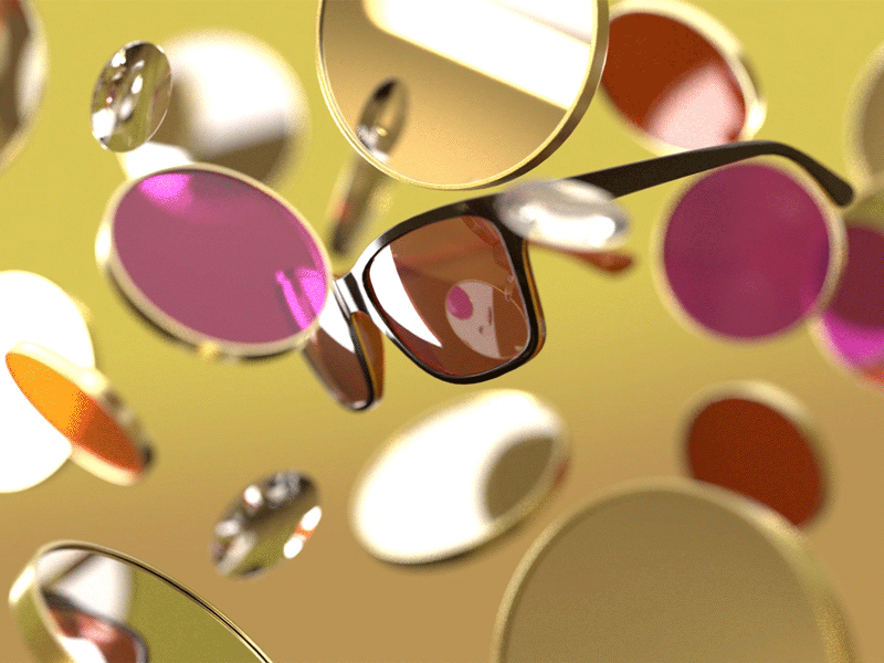 Sunglasses 3D product visualization 3d 3d animation blender3d c4d cgi gold luxury mirror motion design motion graphics product visualization sunglasses