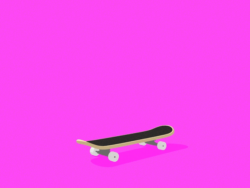 Kickflip 3d animation c4d cel shading flat gif kickflip skate skateboard sport trick