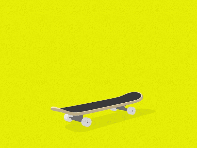 Pop shove-it 3d animation c4d celshading flat gif illustration loop pop skate skateboard toon