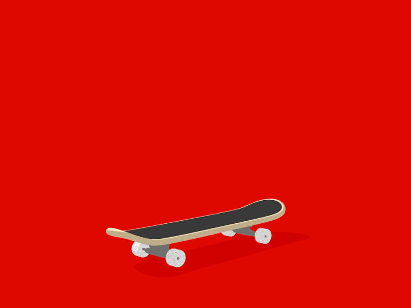 Impossible animation c4d cel encyclopedia gif illustration impossible jump red skateboard sport trick