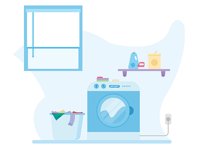 Laundry Day illustration vector