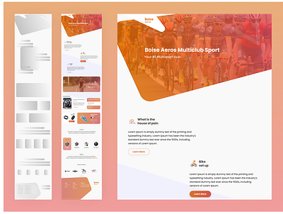 Sports club Webdesign 🚲 branding design graphic design illustration linear product typography ui ux webdesign website