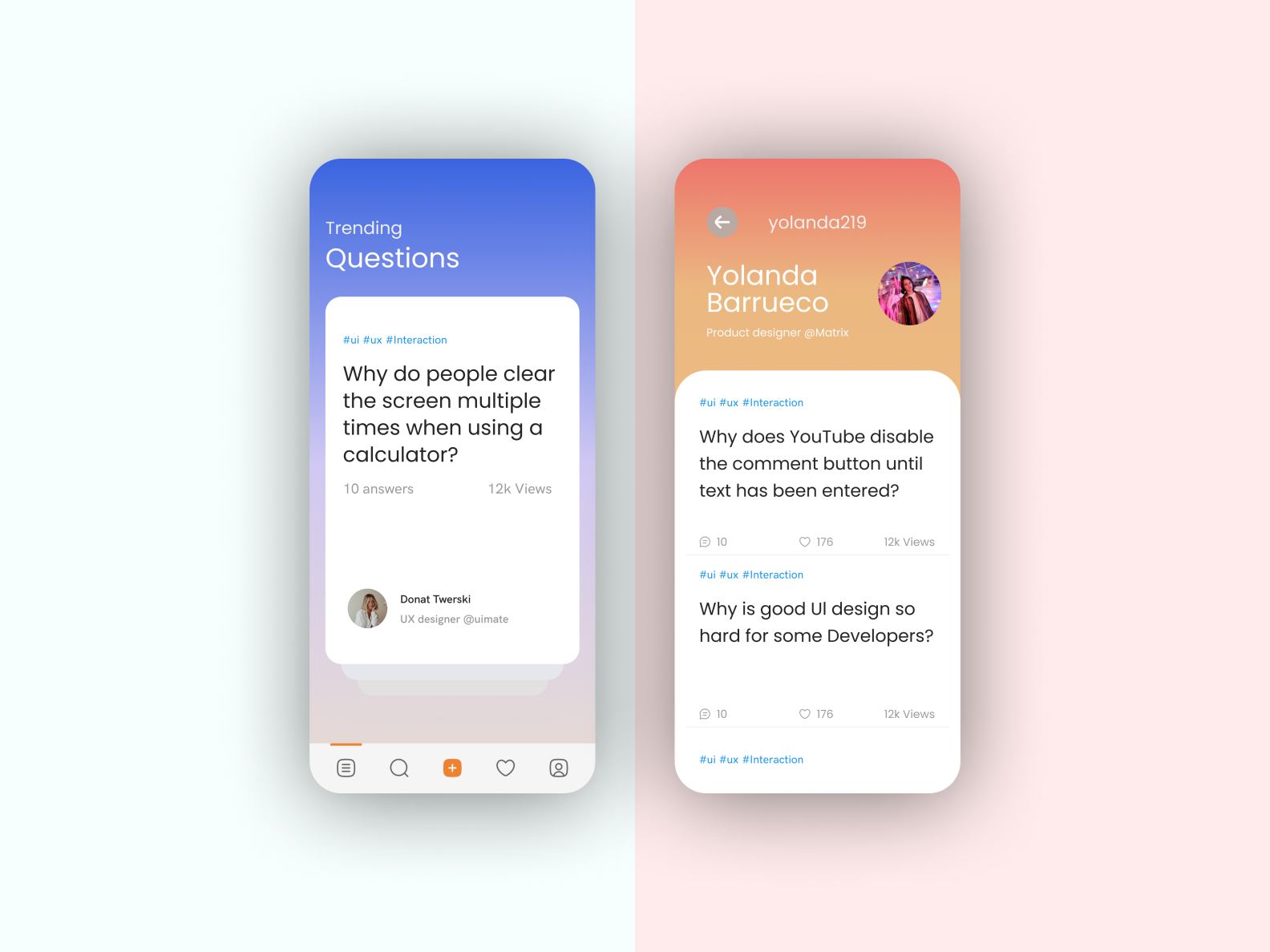 UI Exploration by Sathish Udhayakumar on Dribbble