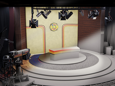 Happy News Network Set and Intro 3d blender blender 3d blender3d cg cgi design digital art