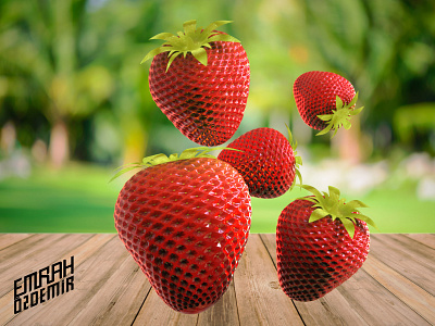 3d strawberry