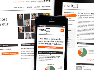 Munk Debates Responsive Website