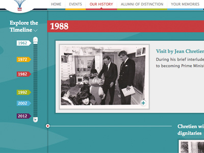 Toronto French School 50th Anniversary website anniversary education french history school timeline