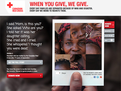 Redcross Interactive Campaign aid campaign family help interactive red cross