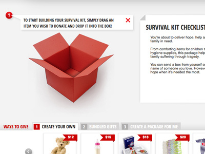 Redcross Interactive Holiday Gift Campaign