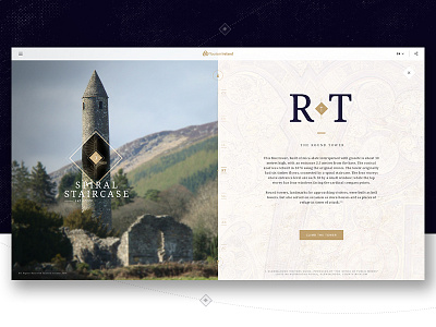 Ireland - Through The Ages art direction ui ux