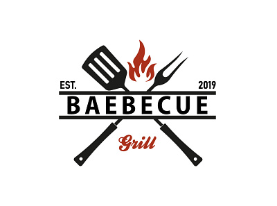 Baebecue logo cafe coffee shop design fastfood logo food logo graphic design graphic designer illustration logo logo maker