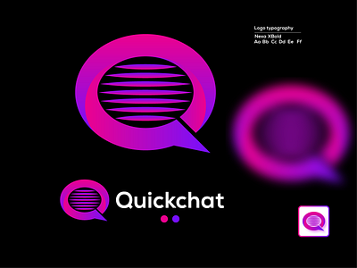 Quickchat logo design | logomark abstract logo brand identity branding business logo creative logo graphicdesign logo logo designer logo mark logodesign logos logotype minimalist logo modern logo professional logo quick quickchat quickchat logo design typography unique logo