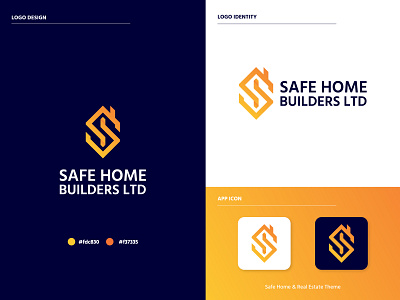 Safe Home Logo app branding design graphic design home illustration logo professional safe vector