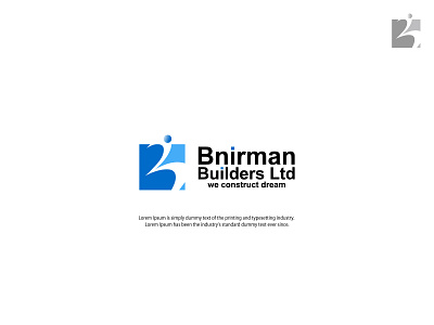 Bnirman Builders Logo advertisement bnirman branding company design graphic design logo modern professional real estate real estate company logo unique vector