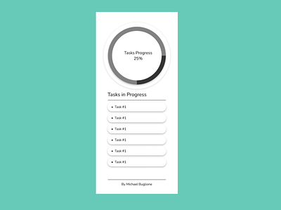 Simple Task App with Large Progress (Figma) app design design system figma ui ux