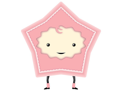 L'iI Star character icon pink socks sugar