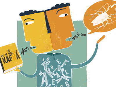 Illustration for article on the art of translating editorial illustration johns hopkins magazine