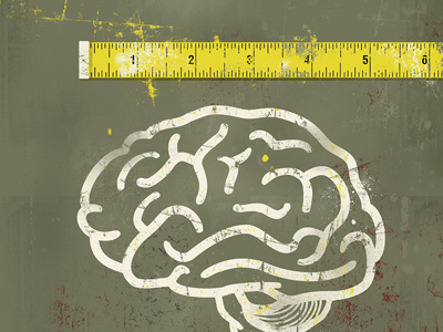 Measuring Brains brains illustration iq measure