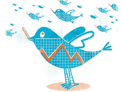 Twitter Data Birds editorial illustration twitter