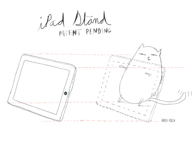 Ipad Stand (cat not included) apple cartoon cat fat cat ipad patent