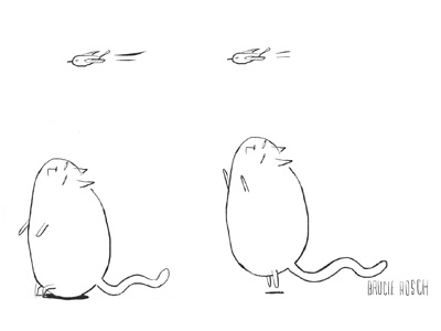 Stay Optimistic Fat Kitty cartoon cat fat cat illustration