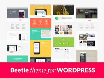 Beetle Wordpress is now available! colors flat responsive resume slider theme webdesign