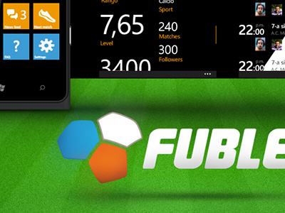 Fubles app concept app concept soccer social netwrok sport ui ux windows phone