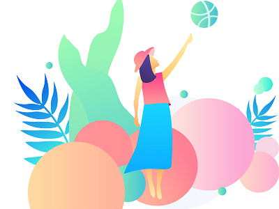 Hello Dribbble design illustrations pop