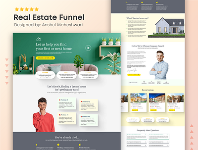 Real Estate Sales Funnel/Landing Page design landing page ui