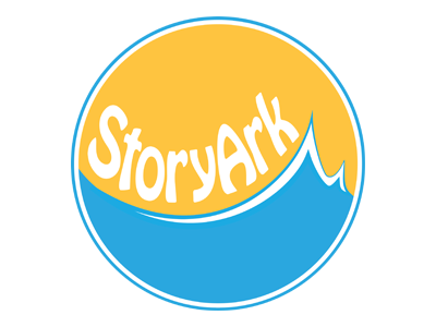 StoryArk Logo clean design logo non profit simple storyark warm colors