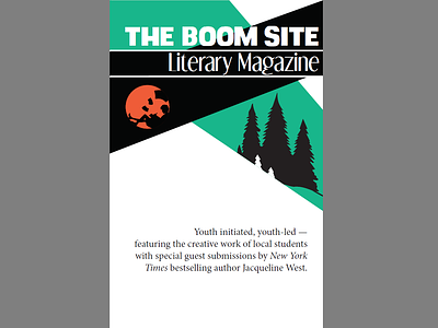 Boom Site Literary Magazine Cover clean design layout design non profit silhouettes simple vector