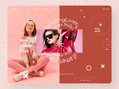 Shapes & Fonts Homepage Design