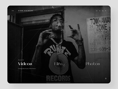 Music Rapper Website Design branding design hip hop inspiration music music player photos rap music rapper ui ui design ux videos web design webdesign website