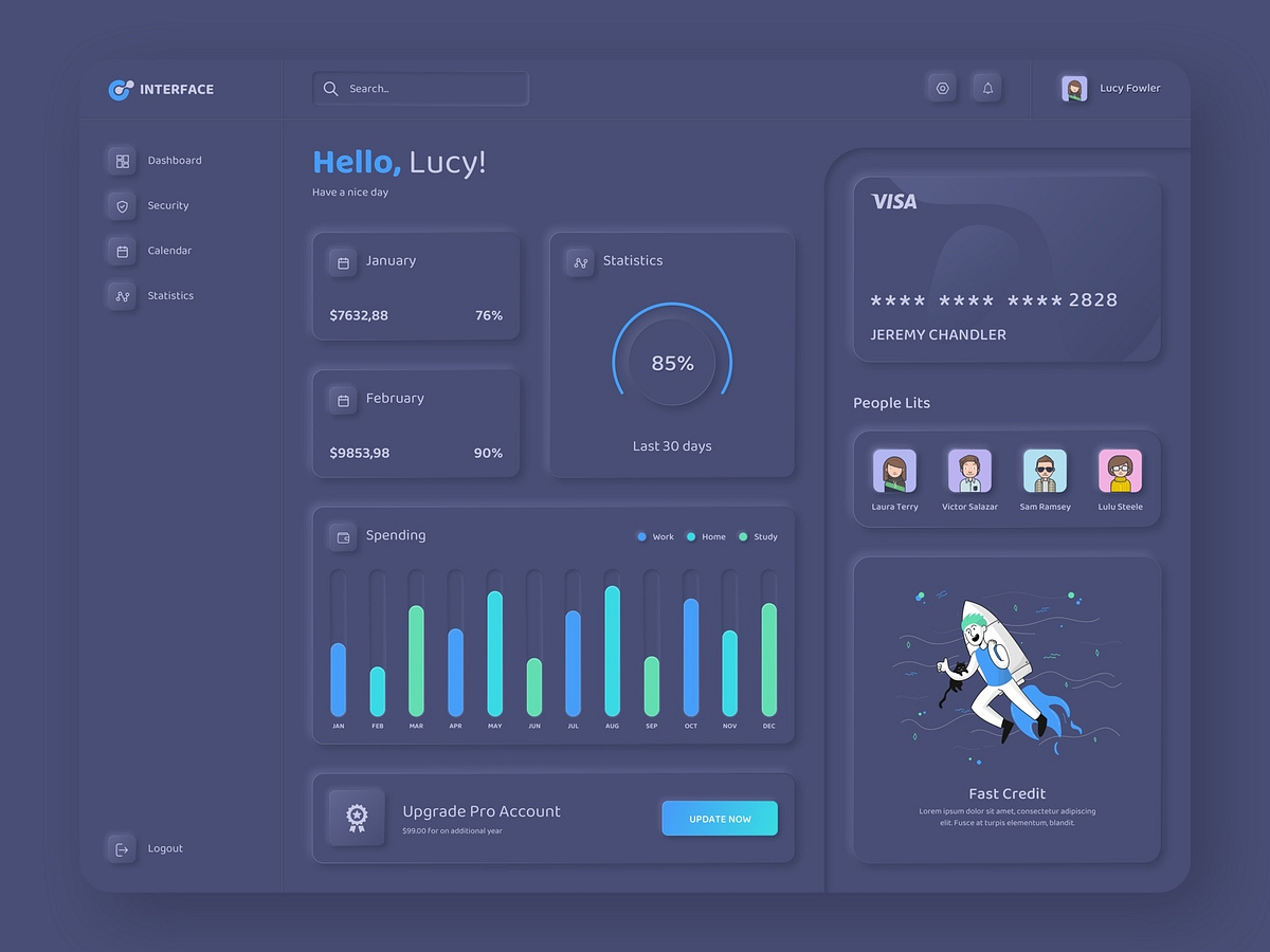 3d Style Dashboard Design By Luke Peake For Tib Digital On Dribbble