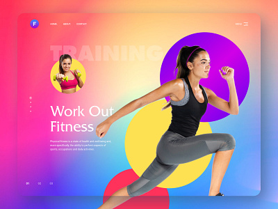 Colorful Fitness Website branding bright color design fitness fitness center fitness club fitness website gym inspiration personal trainer training ui ux website website design