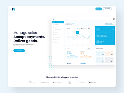 Finance Ecommerce Dashboard Web Design