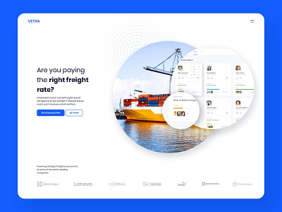 White and Clean Freight Website Design