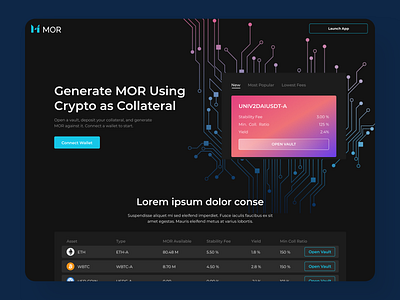 DeFi Website Homepage Design