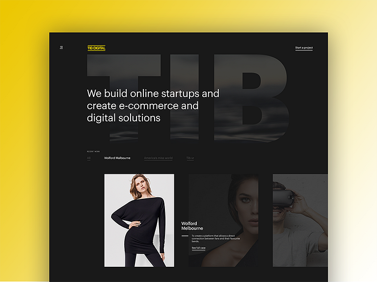 Digital Agency Website Design By Luke Peake For Tib Digital On Dribbble