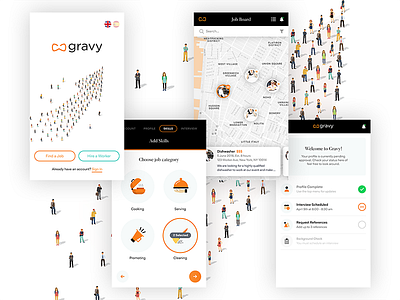 Employment Finder Mobile App Designs appdesign design digitaldesign employment job materialdesign mobileapp ui ux