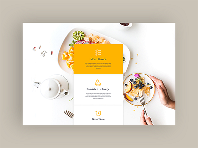 Design for Food Delivery Service branding design flat food lettering restaurant type ui ux webdesign website