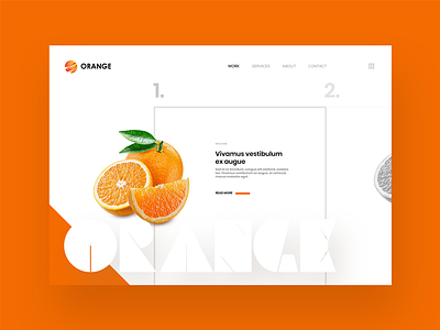 Orange is the new black. Orange / White Themed Website Design. agency branding design flat food lettering type ui ux webdesign website