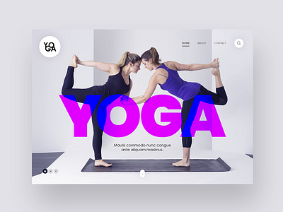 Yoga Studio Website Design branding design flat lettering studio type ui ux web website yoga