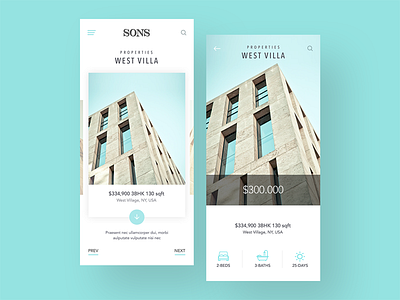 Classy & Sophisticated Real Estate App Designs